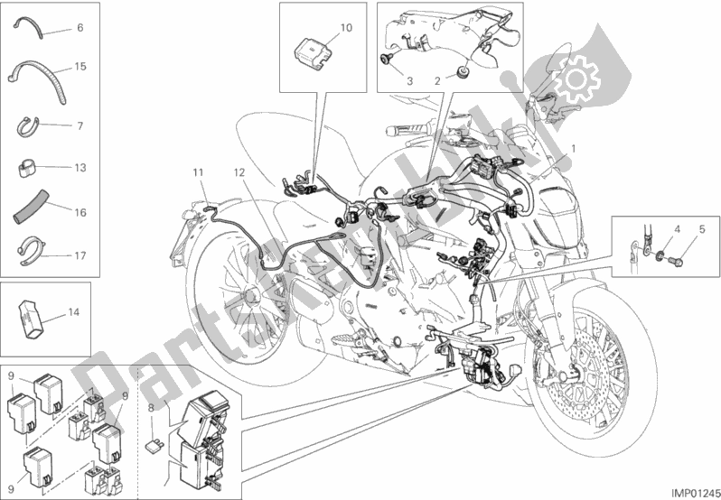 Alle onderdelen voor de Voertuig Elektrisch Systeem van de Ducati Diavel 1260 S Thailand 2020